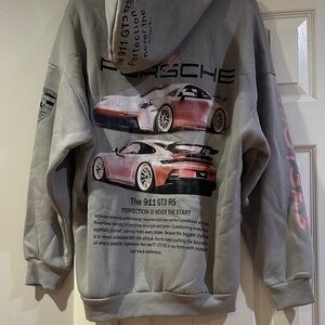 Porsche Design Gray Hoodie with Pink Accents